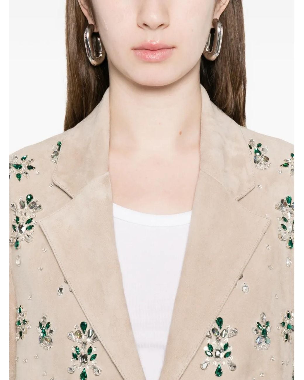 S.W.O.R.D Natural Embellishment Single-Breasted Jacket