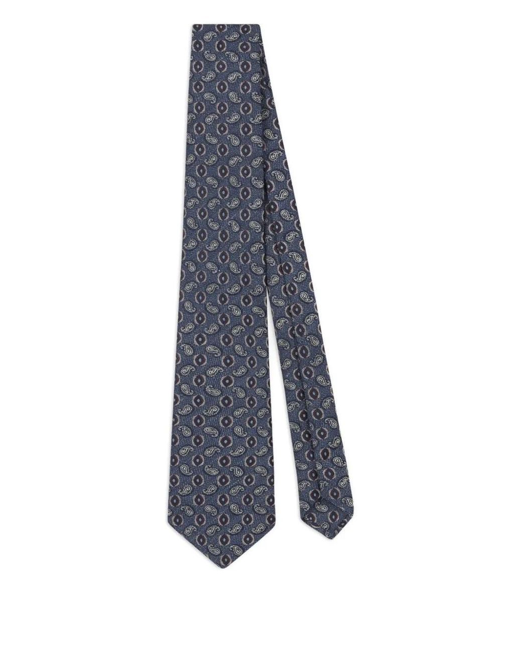 Etro Blue Jacquard Paisley Tie for men