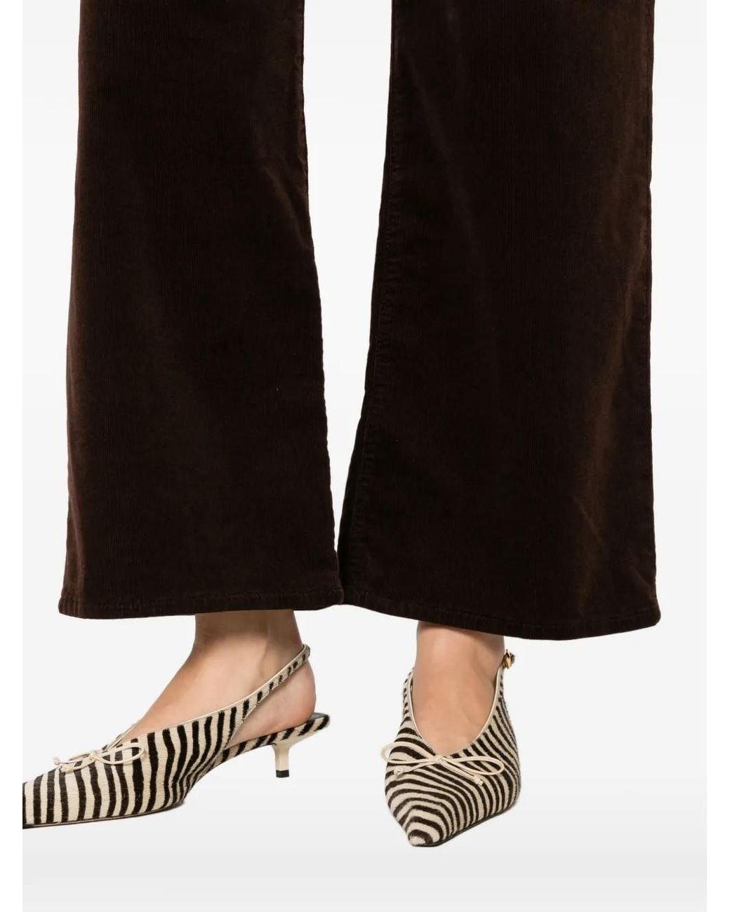 FRAME Black The Swing Corduroy Belt-Loop Trousers