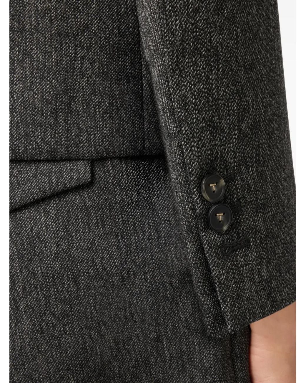 Tod's Black Button-Fastening Cropped Blazer
