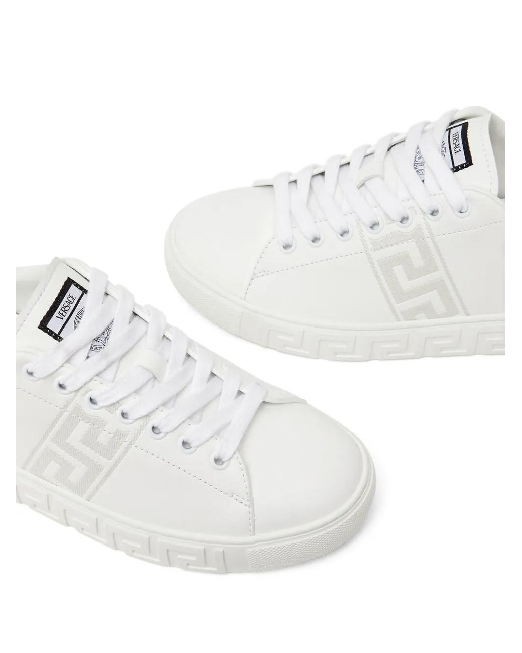 Versace Greca Sneakers Mit Pony-Effekt in White für Herren