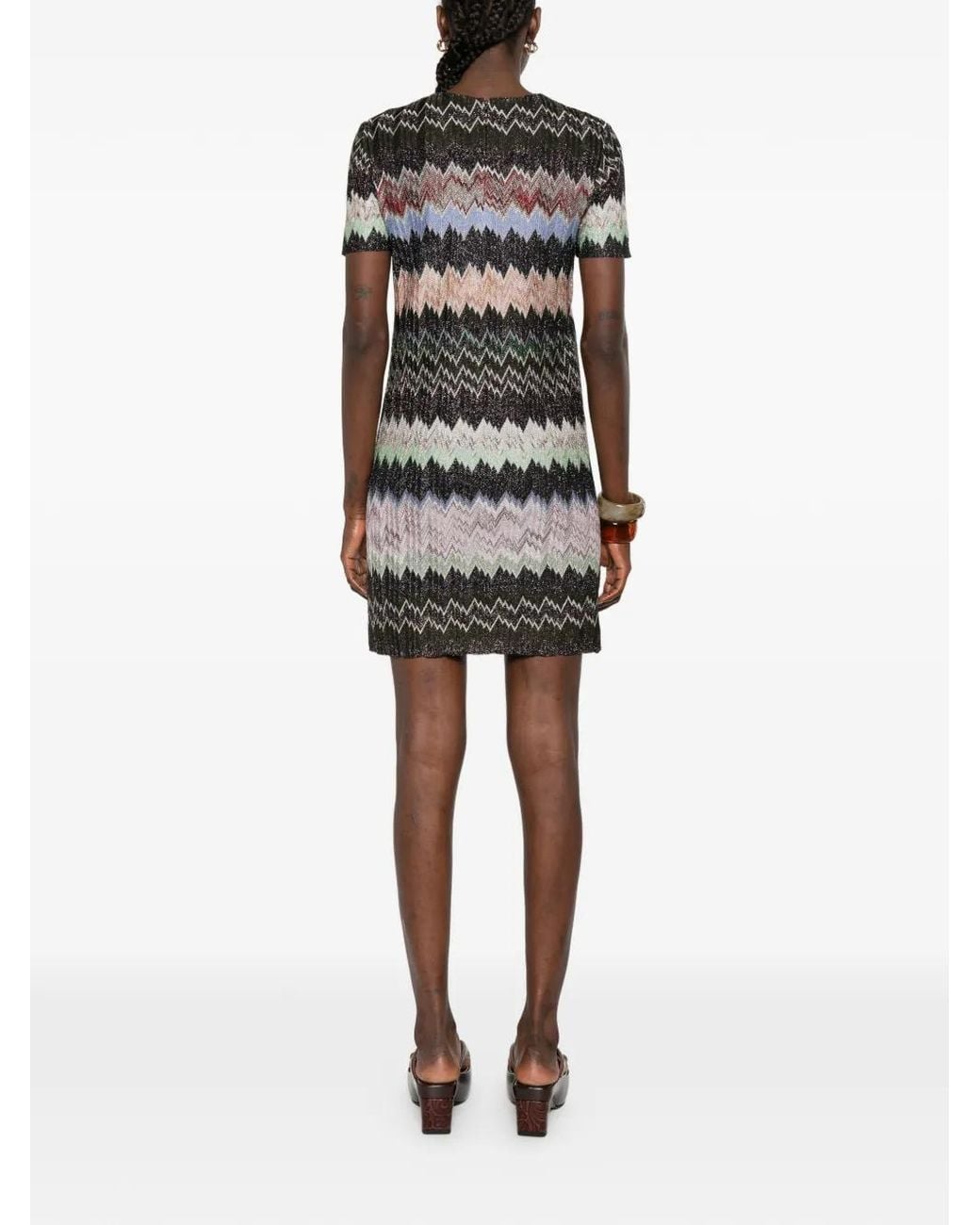 Missoni Black Zig Zag Short Dress