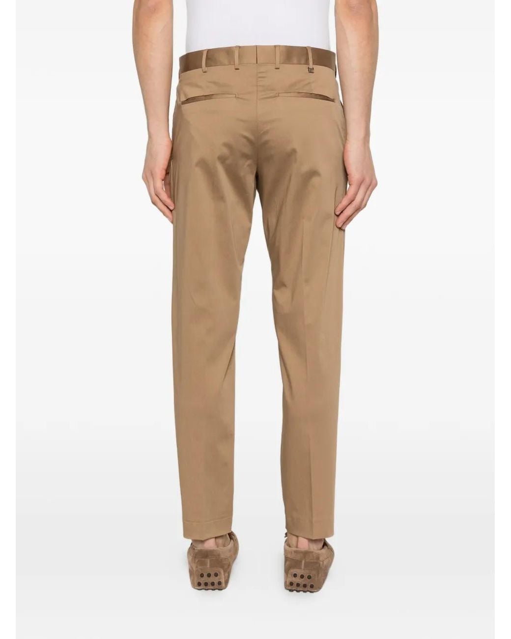 PT Torino White Zip-Up Trousers for men
