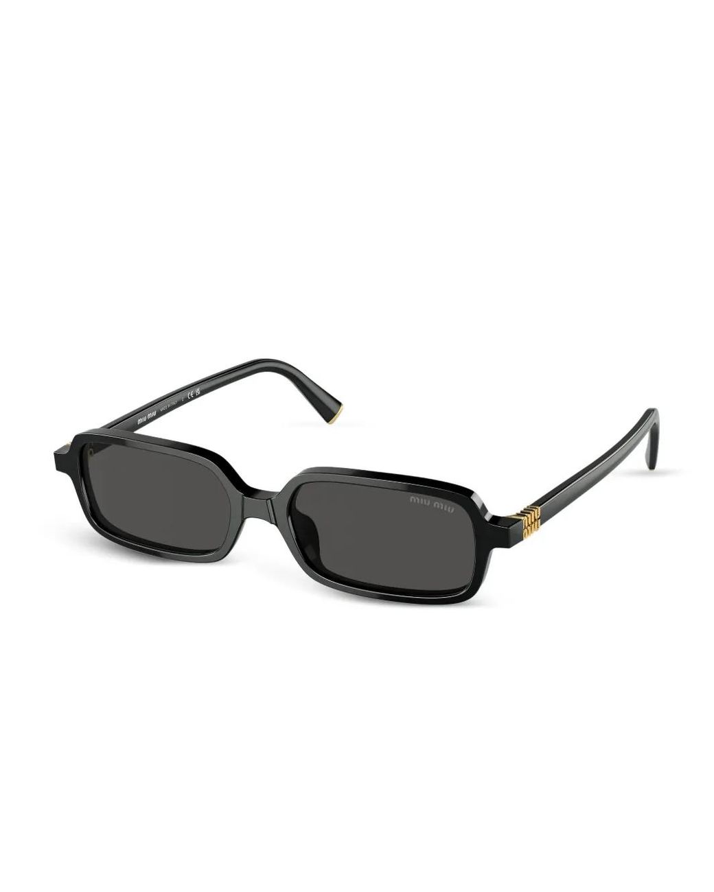 Miu Miu Black Rectangle-Frame Sunglasses