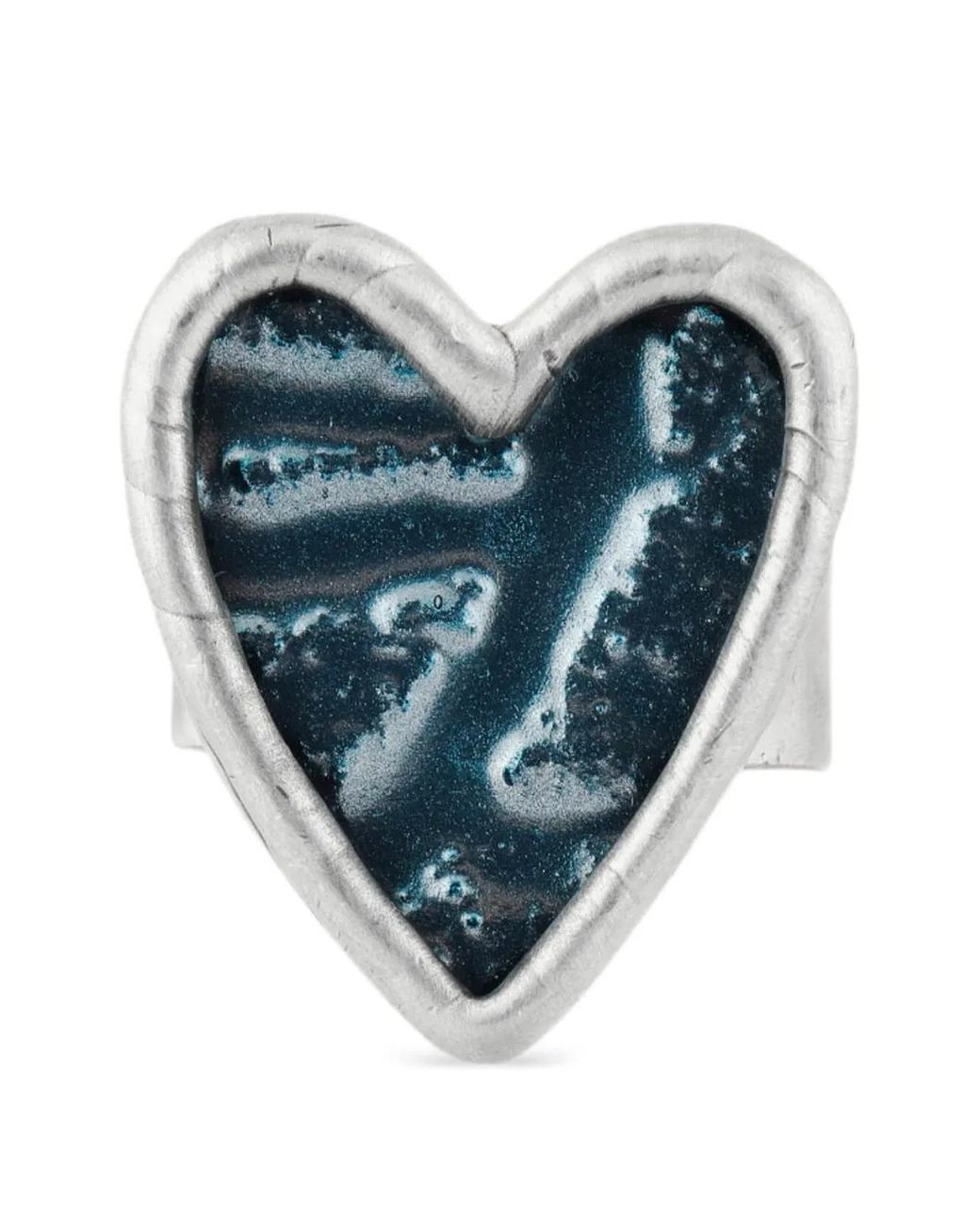 POISONED HEARTS Blue Ice Heart Ring