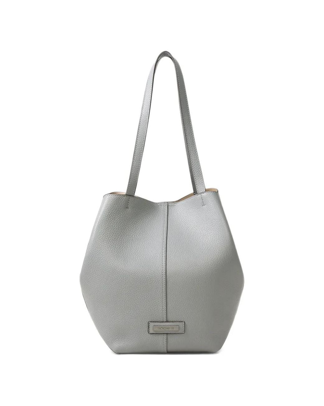 Bogner Gray Neuwies Keiko Leather Detachable-Pouch Tote Bag