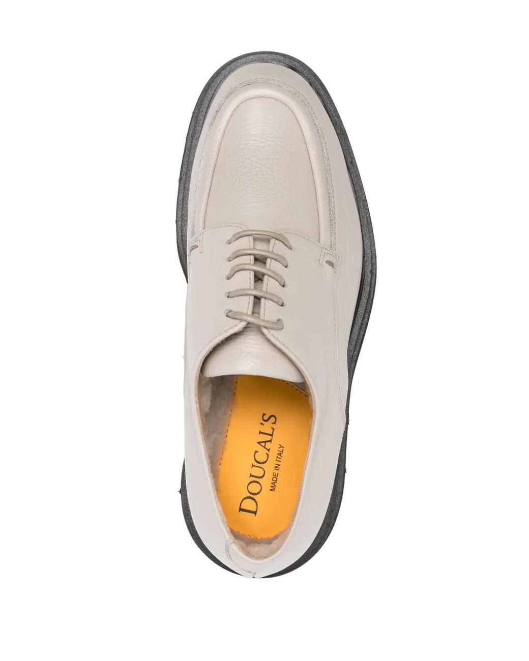 Doucal's White Leather Oxford Shoes