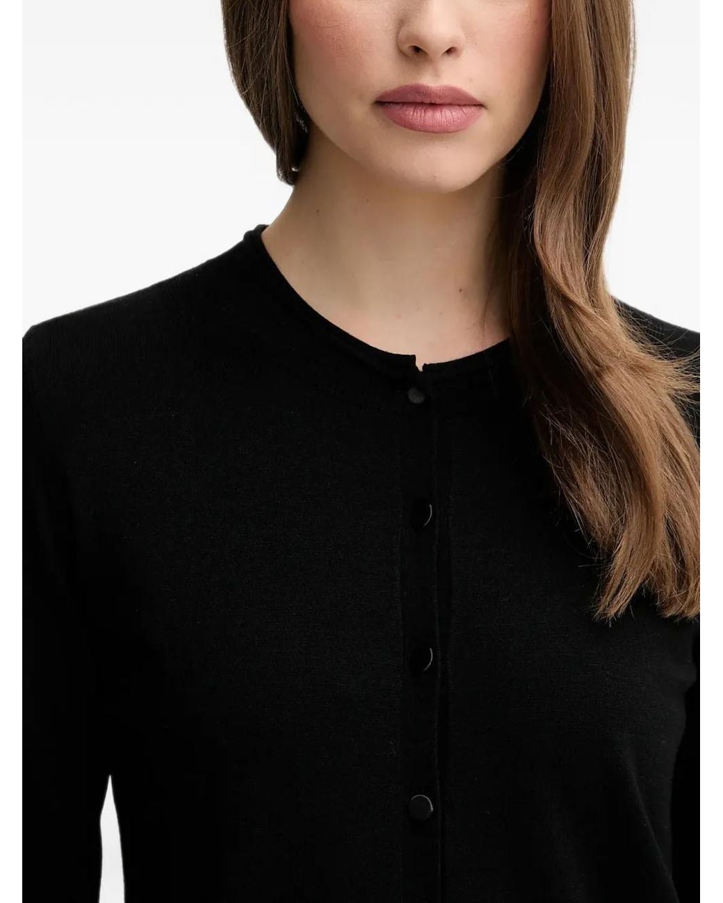 Sisley Black Buttoned Cardigan