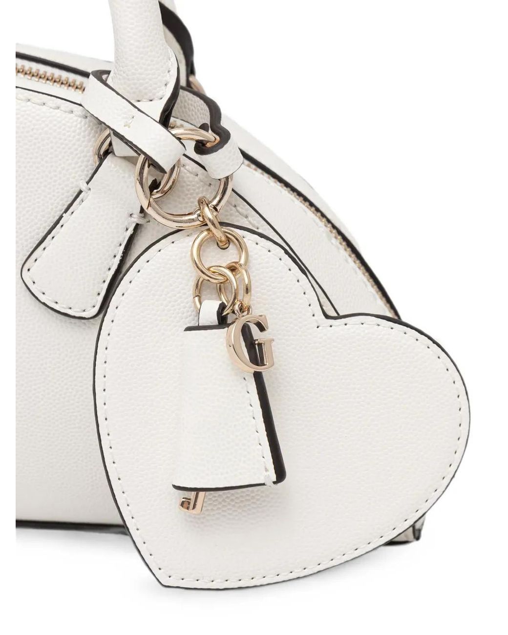 Guess White Isobel Shoulder Bags