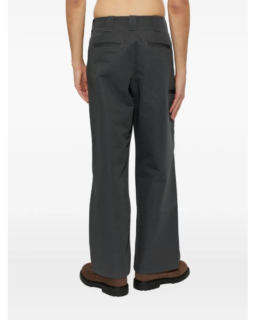 KENZO Gray Double-Knee Panelled Chinos for men