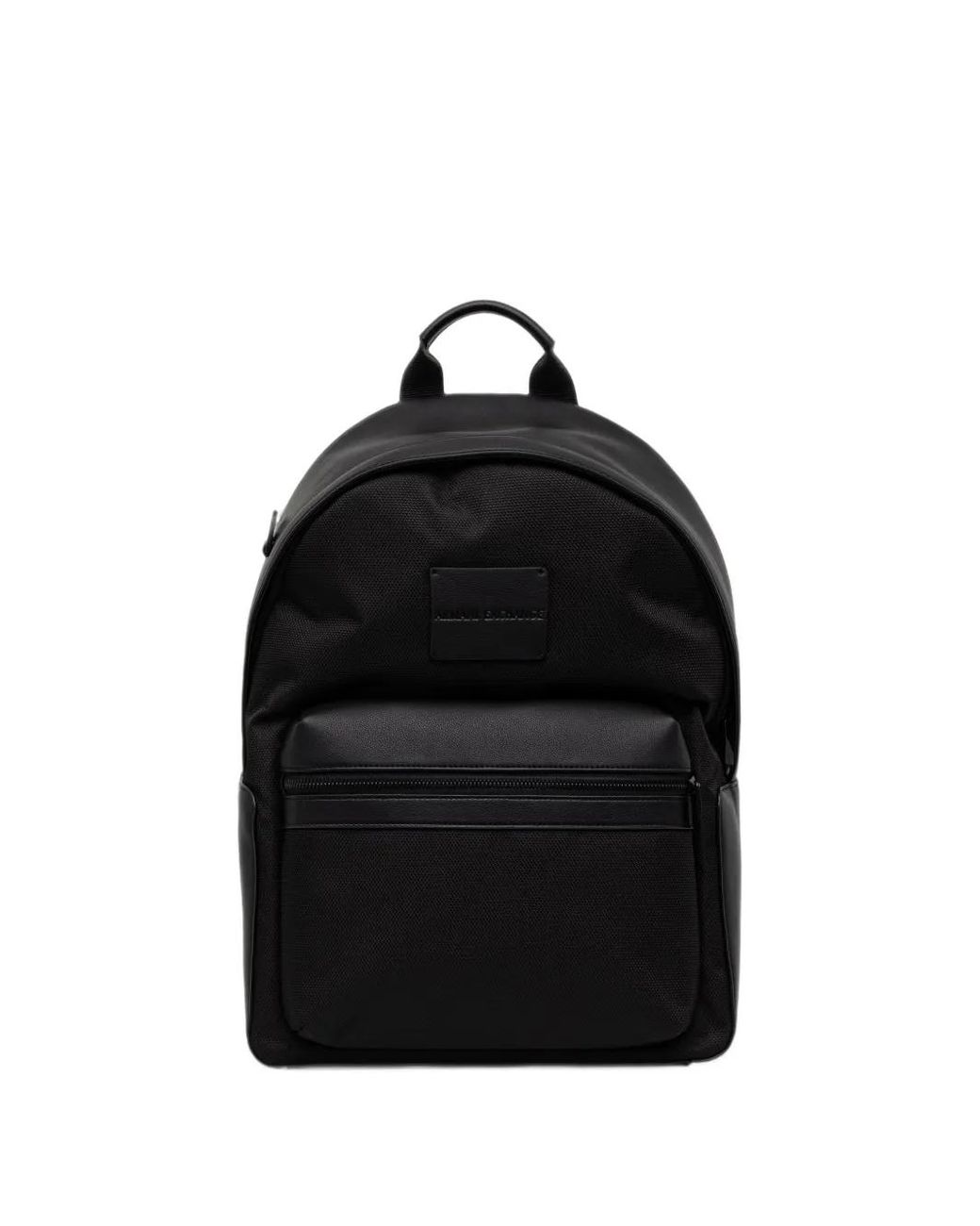 ARMANI EXCHANGE Black Logo-Patch Panelled Backpack for men