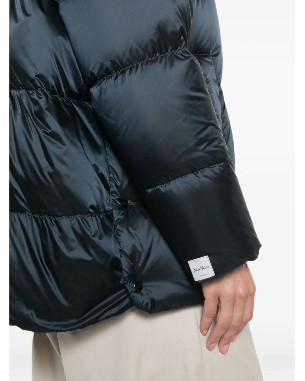 Max Mara Blue The Cube Hooded Puffer Jacket