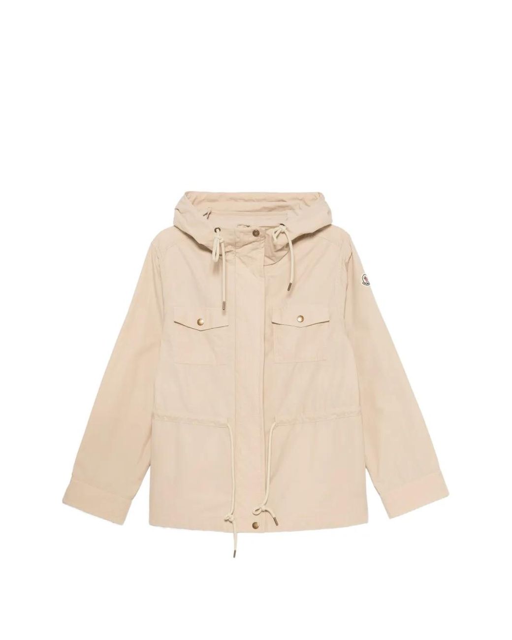 Moncler Natural Serin Hooded Cotton Blend Parka