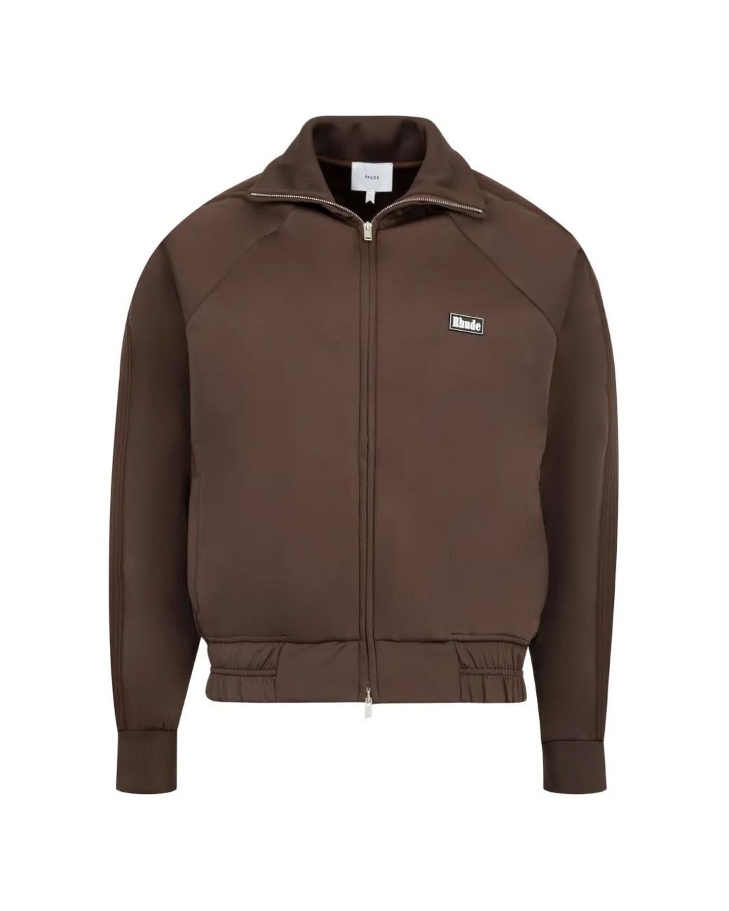 Rhude Brown Madera Logo-Patch Jacket for men