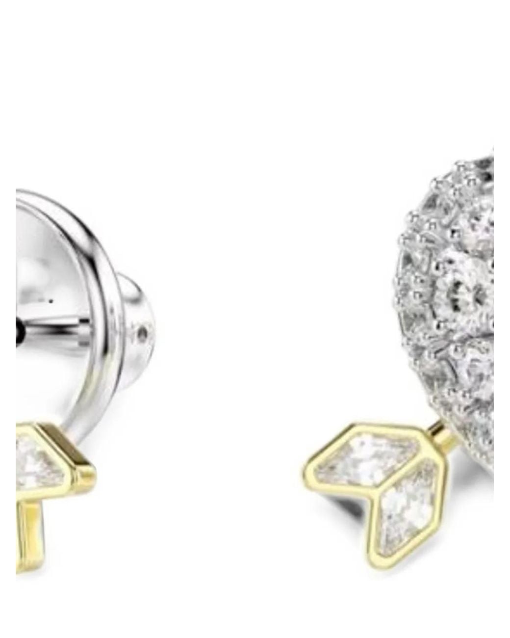 Swarovski White Idyllia Crystal-Embellished Heart-Motif Earrings