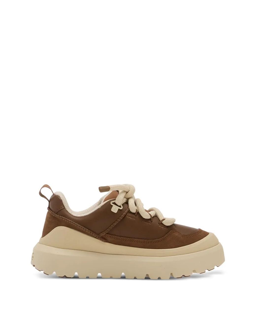 Ugg Brown Heritage Leather Panelled Sneakers for men