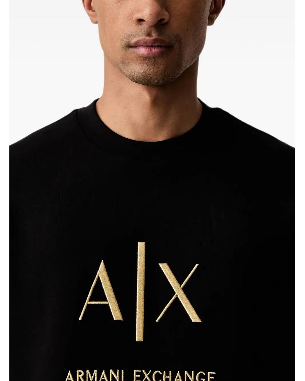 ARMANI EXCHANGE Black Sweat À Logo Brodé for men