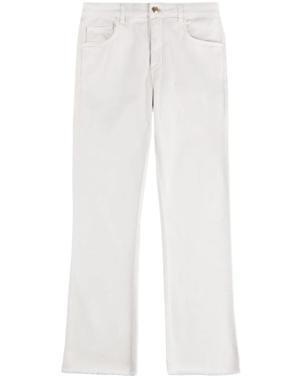 Fay White Cropped Jeans