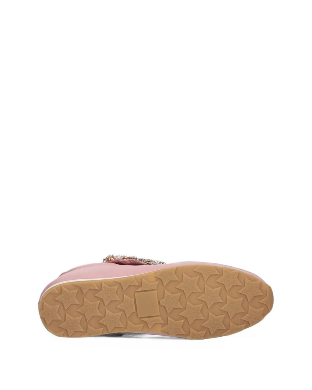 Jeffrey Campbell Pink Faux-Pearl Embellished Satin Sneakers