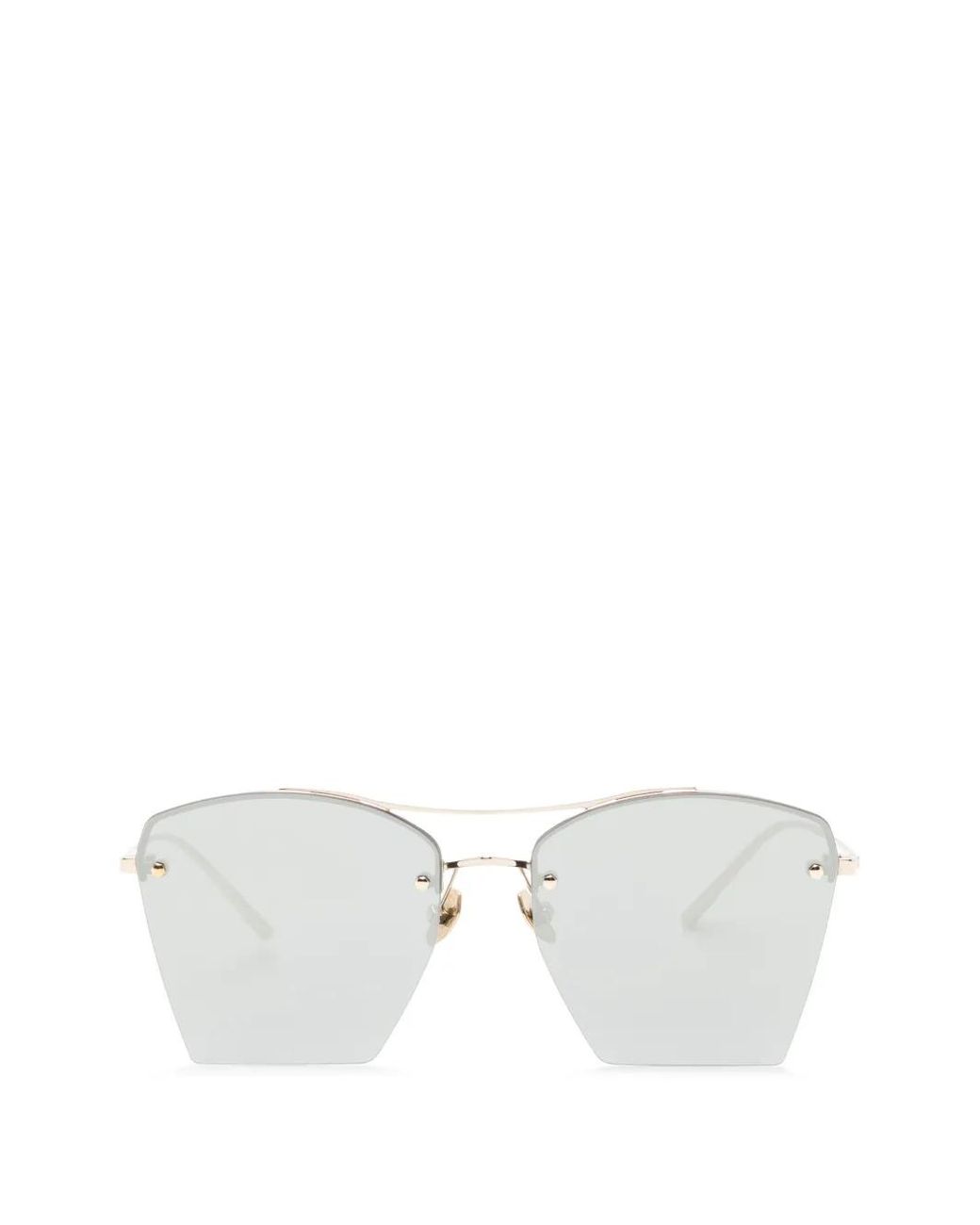 MYT White Lunettes De Soleil À Monture Géométrique
