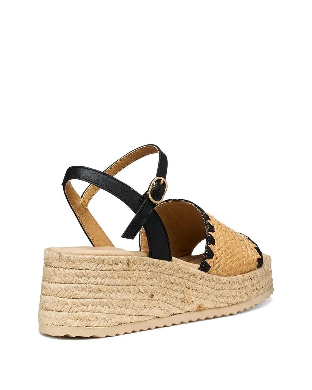 Geox Natural Espadrilles Tressées À Semelle Plateforme