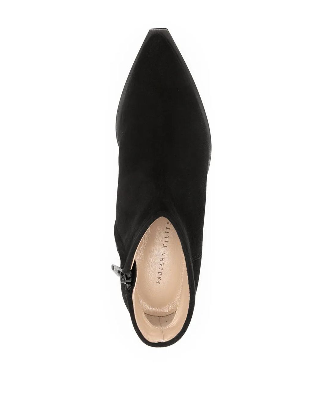 Fabiana Filippi Black Pointed-Toe Ankle Boots