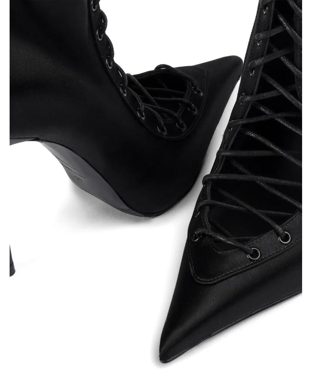 Le Silla Black Colette Lace-Up Ankle Boots