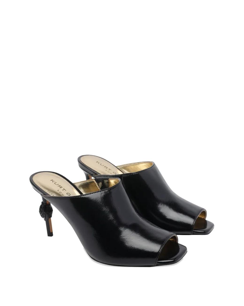 Kurt Geiger Black Eagle Square Mules