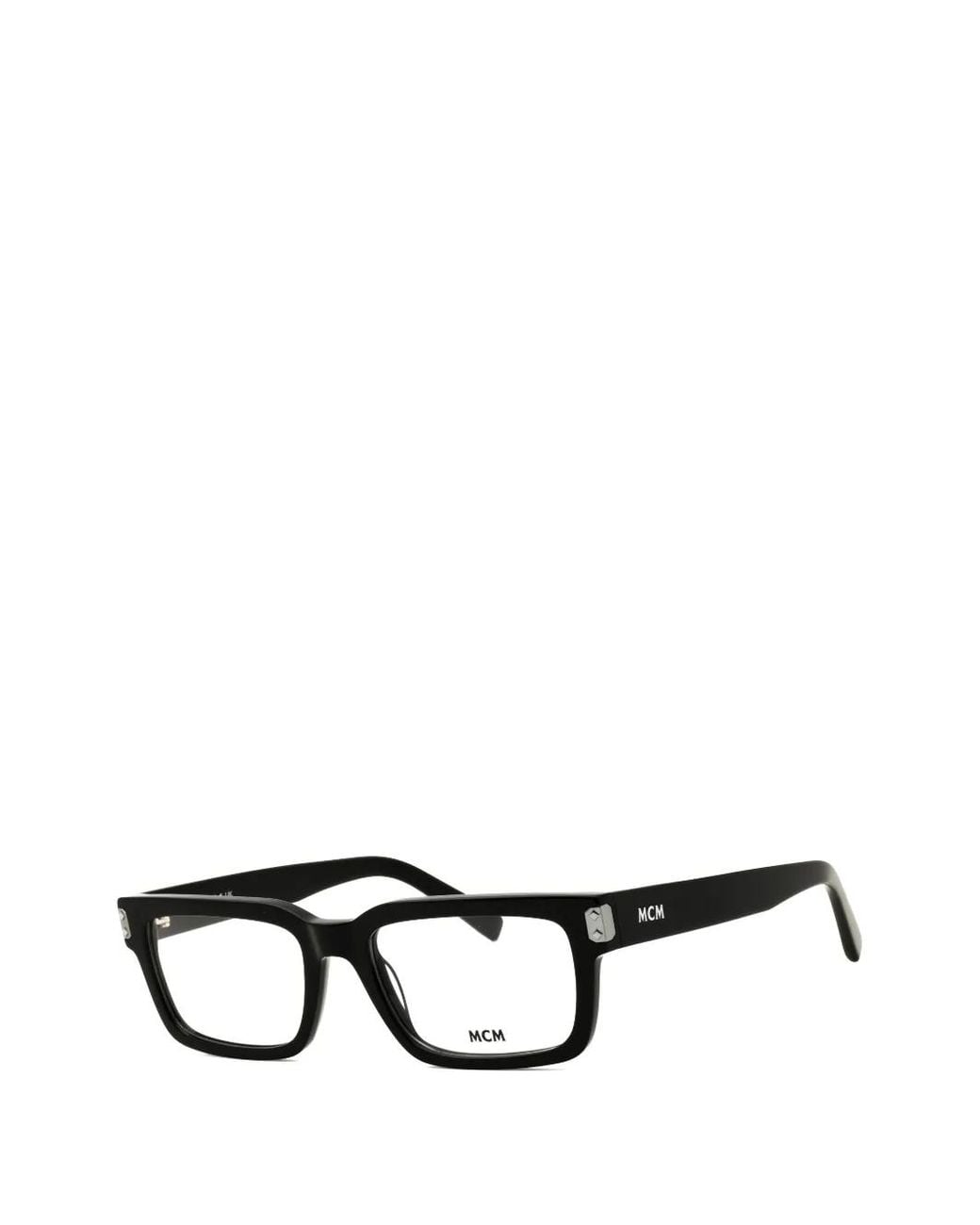 MCM Black Rectangle-Frame Glasses for men