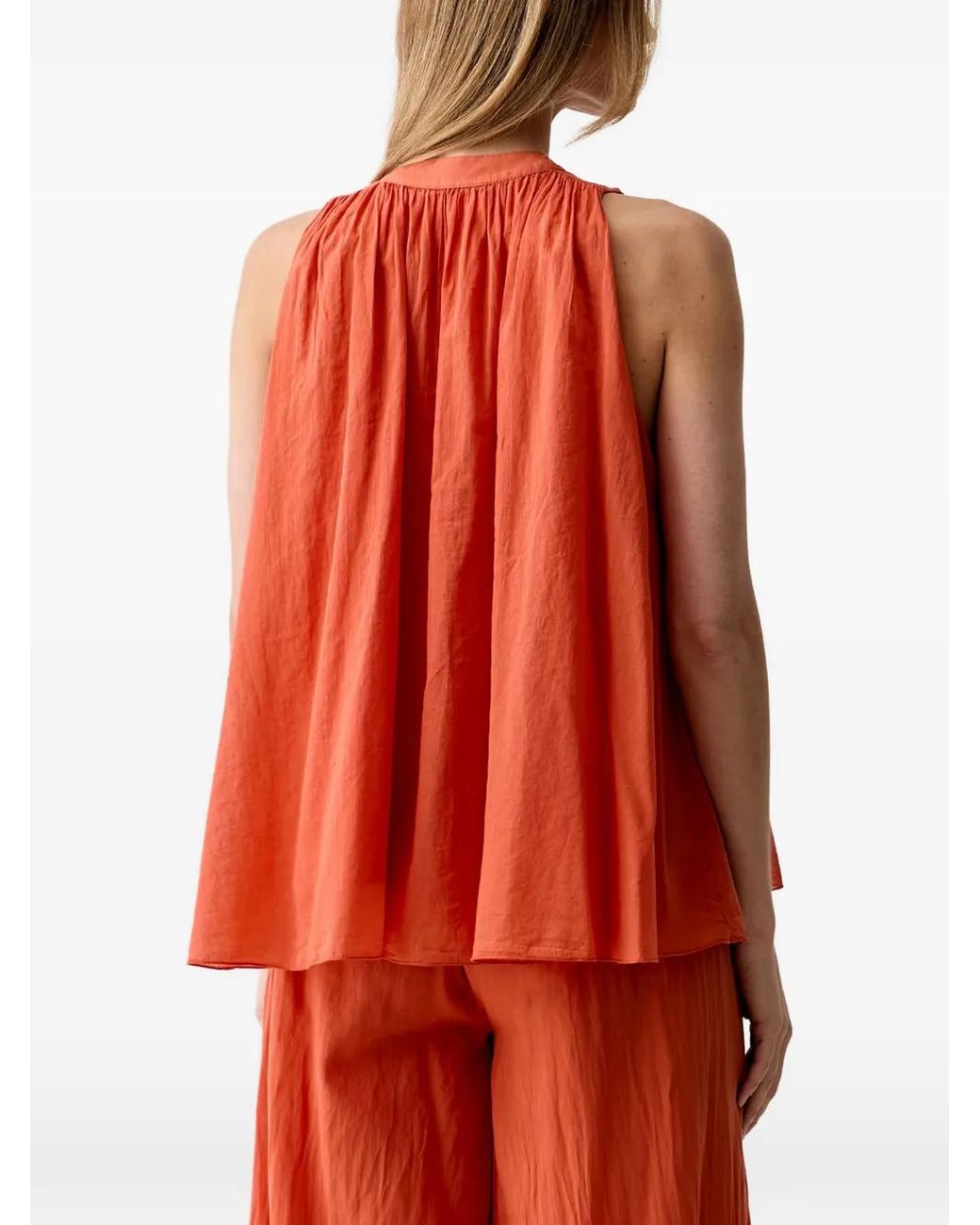 ViCOLO Gathered Button-Placket Top