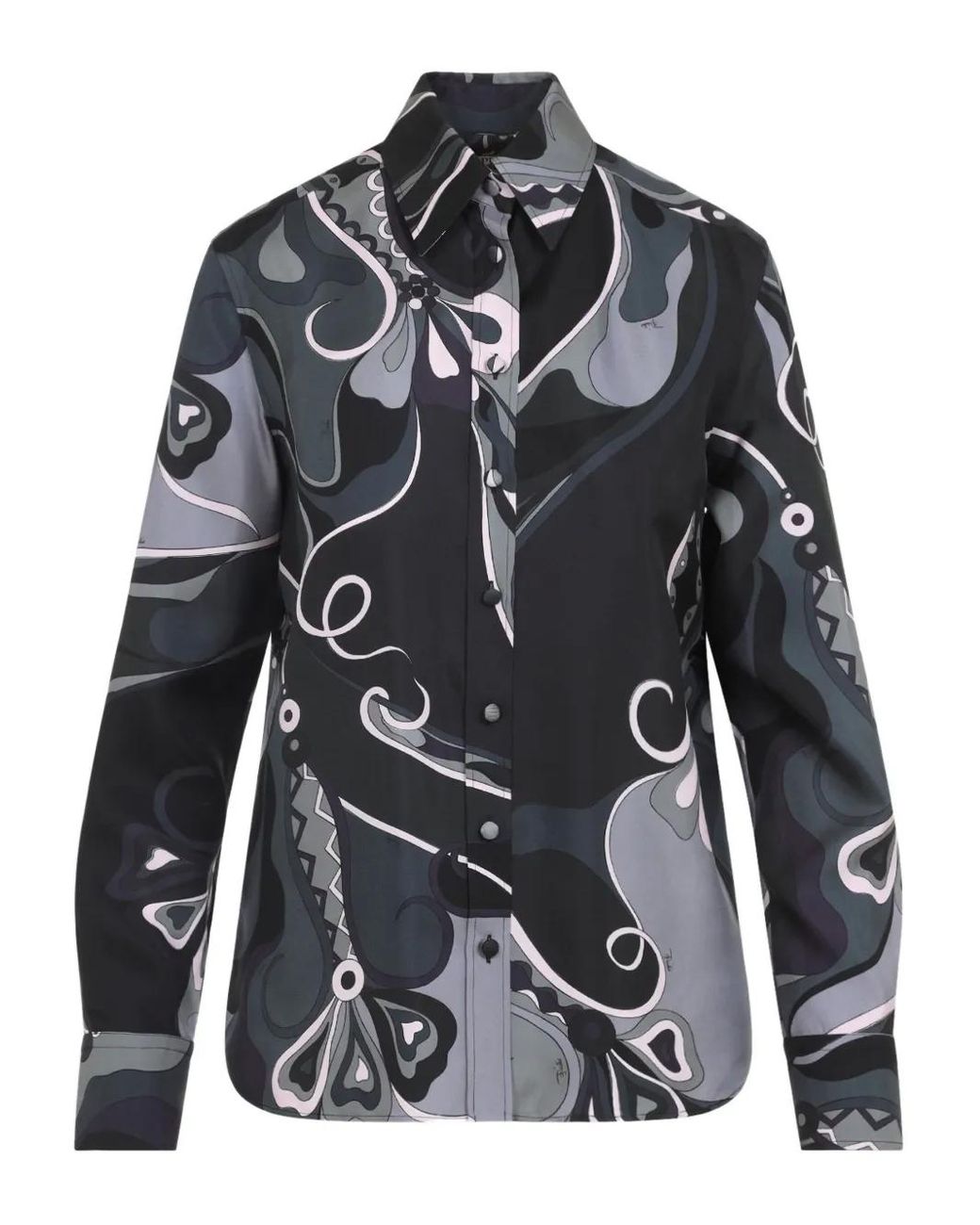 Emilio Pucci Gray Silk Shirt