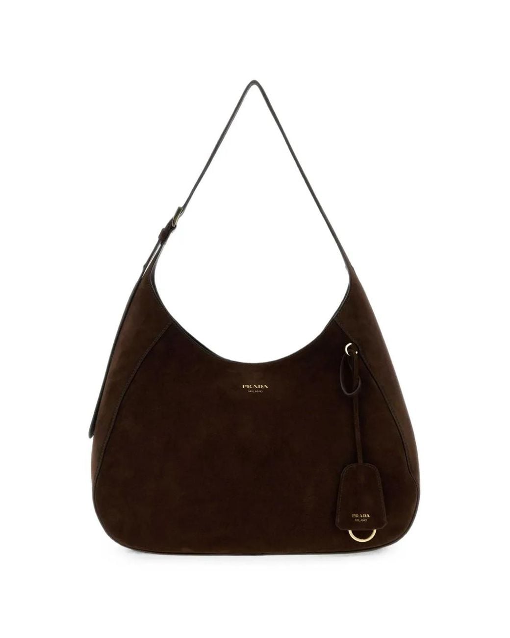 Prada Brown Boogie Large Suede Bag