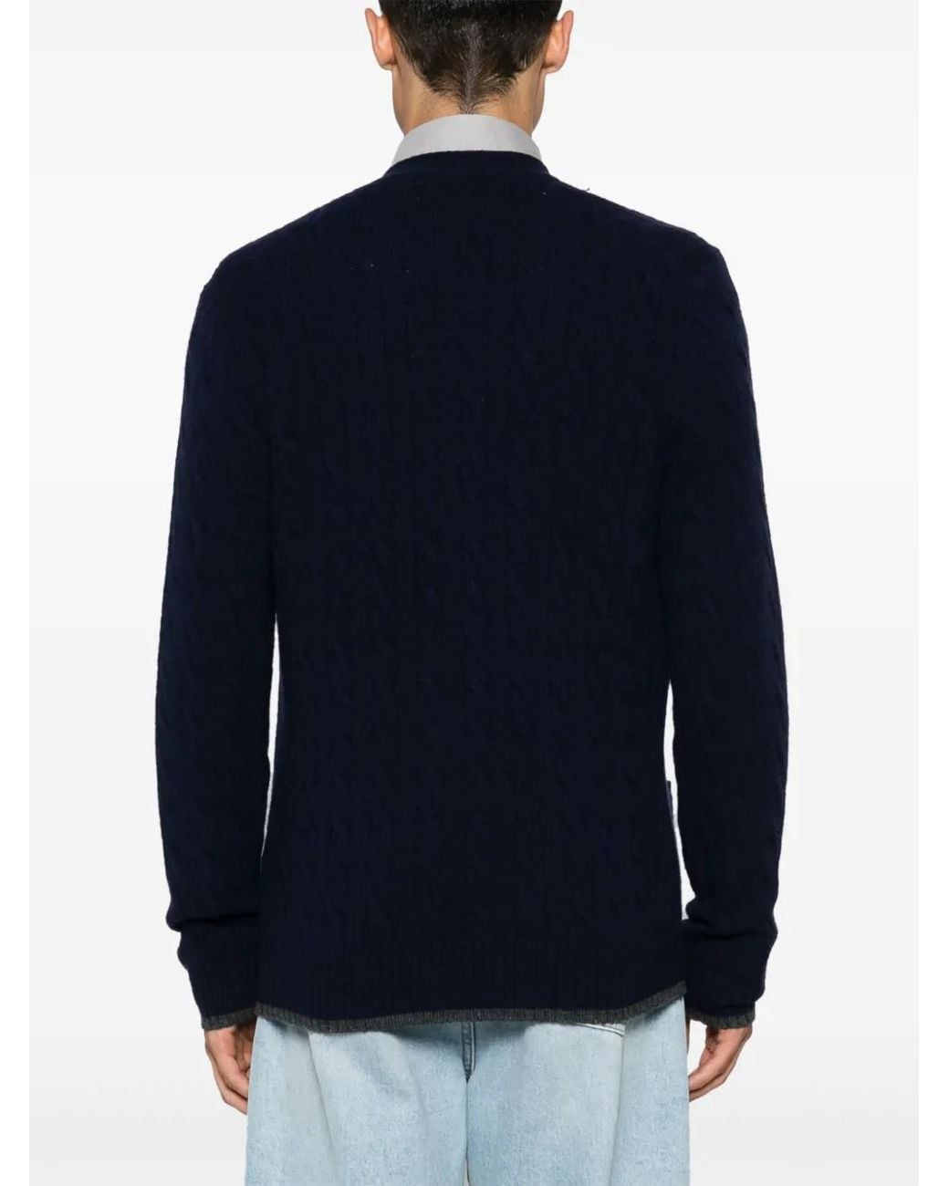 Polo Ralph Lauren Blue Cable-Knit Cardigan for men