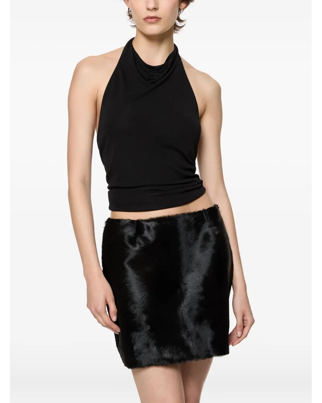 Paris Georgia Black Arlo Halterneck Top