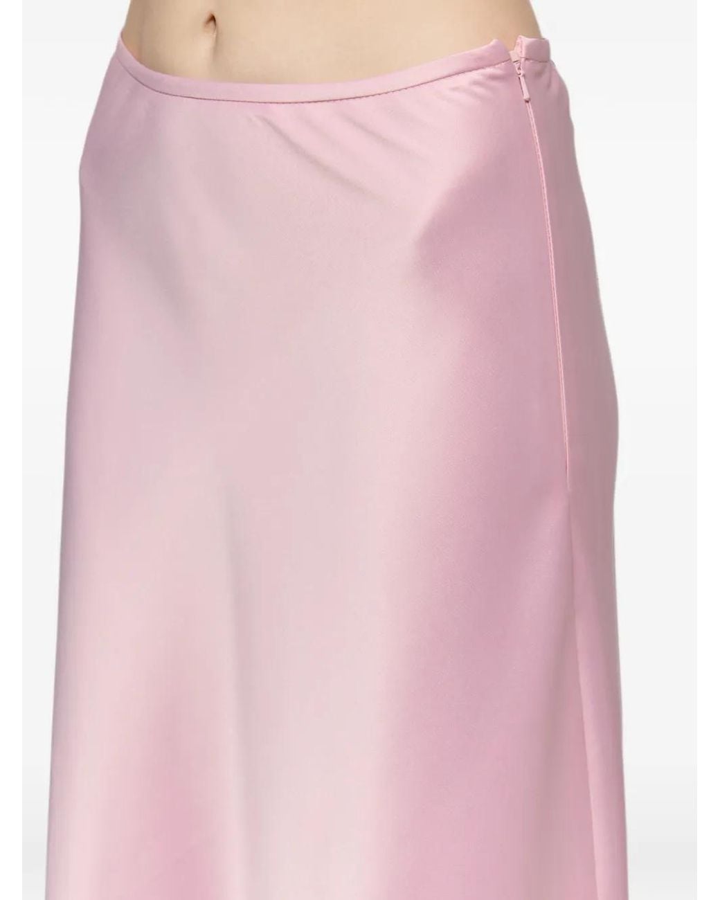 Atu Body Couture Pink Satin-Finish Maxi Skirt