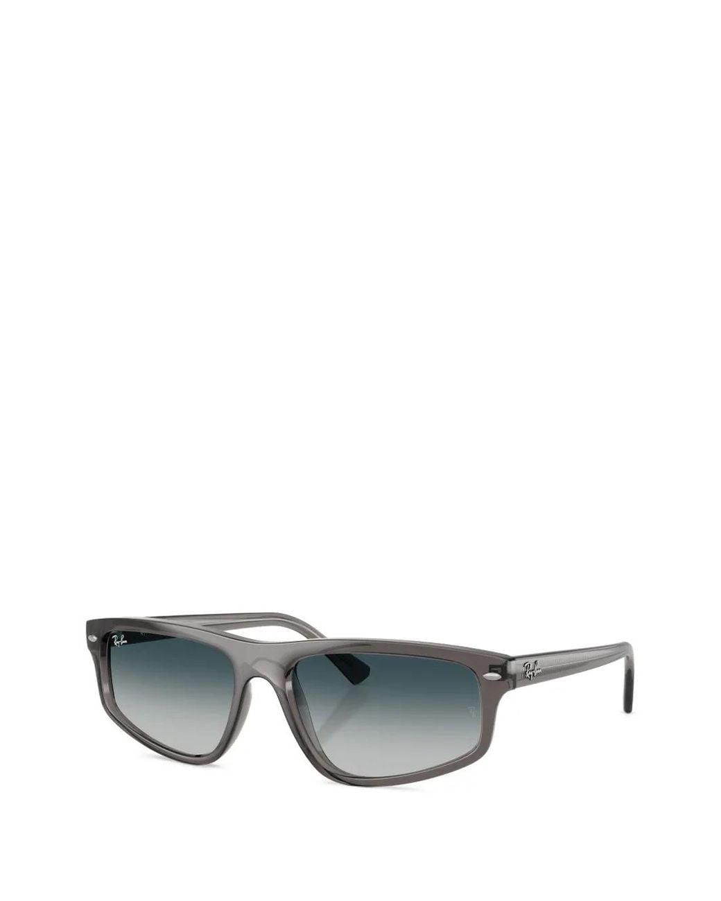 Rectangular Sun Rays Frame Ray-Ban Rectangle-Frame Sunglasses in Gray | Lyst