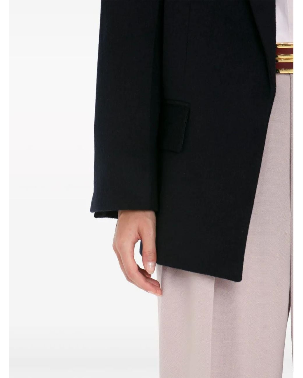 Victoria Beckham Black Peak-Lapel Wool-Cashmere Blazer