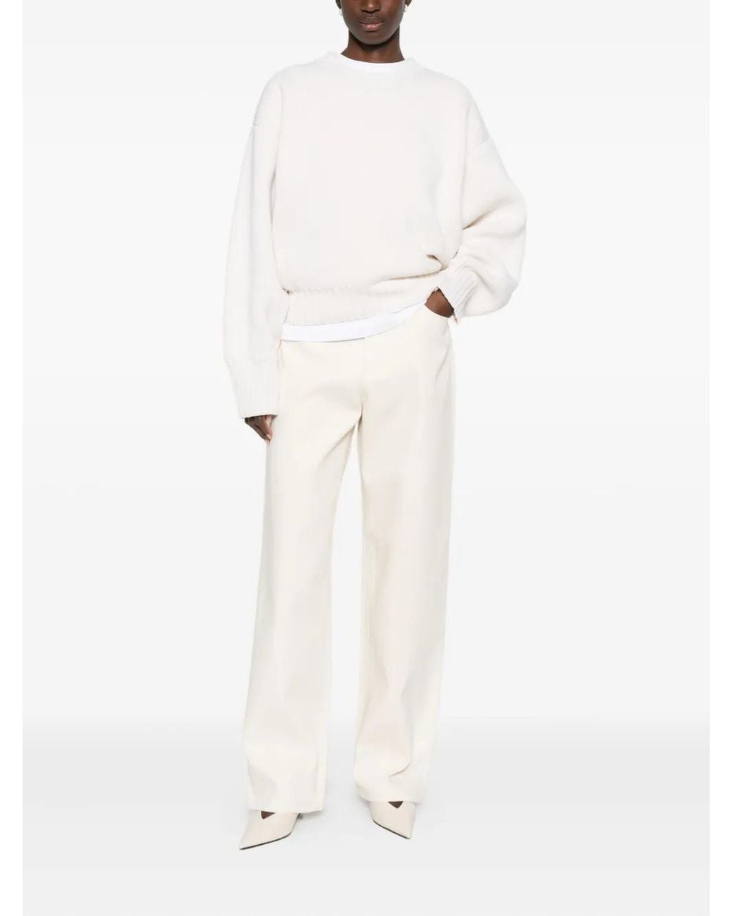 Rohe White Compact Cotton Jeans