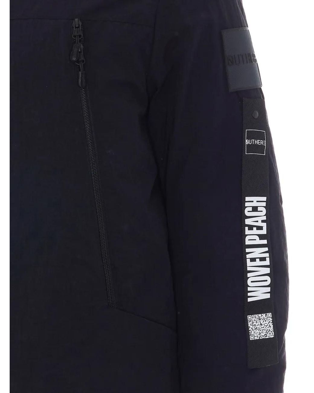 OUTHERE Blue Logo-Patch Hooded Jacket for men