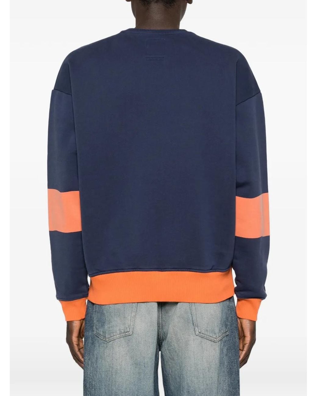 Napapijri Blue Logo Striped Sweatshirt for men