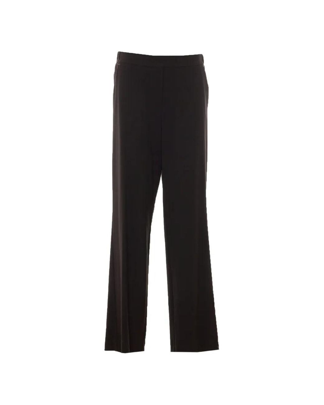 RUE DU BAC Black Elasticated Wide-Leg Trousers