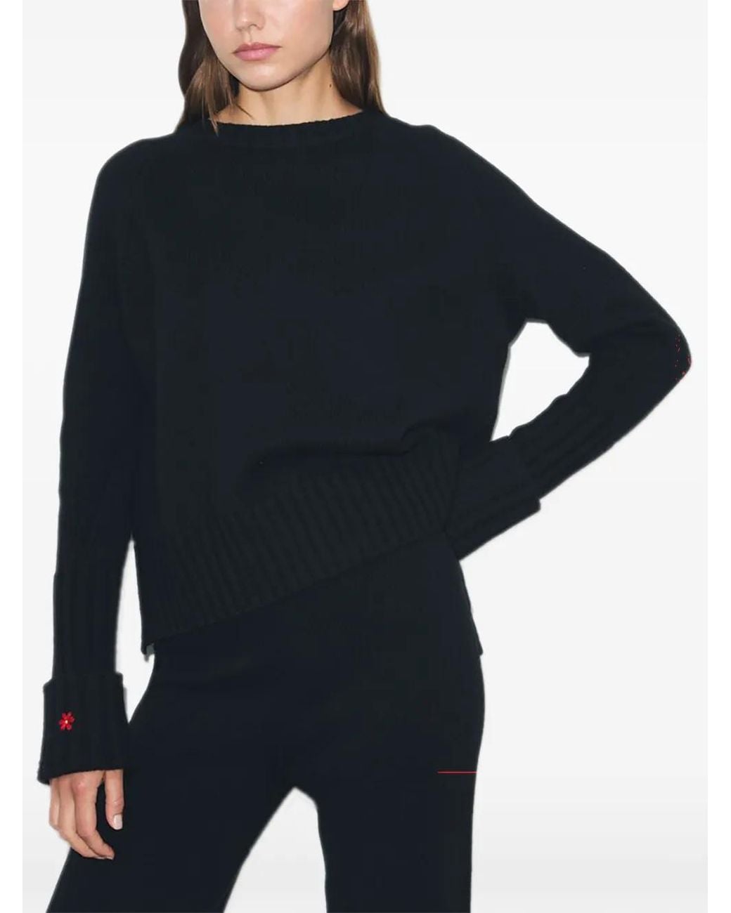 Tory Burch Blue Merino-Wool Sweater