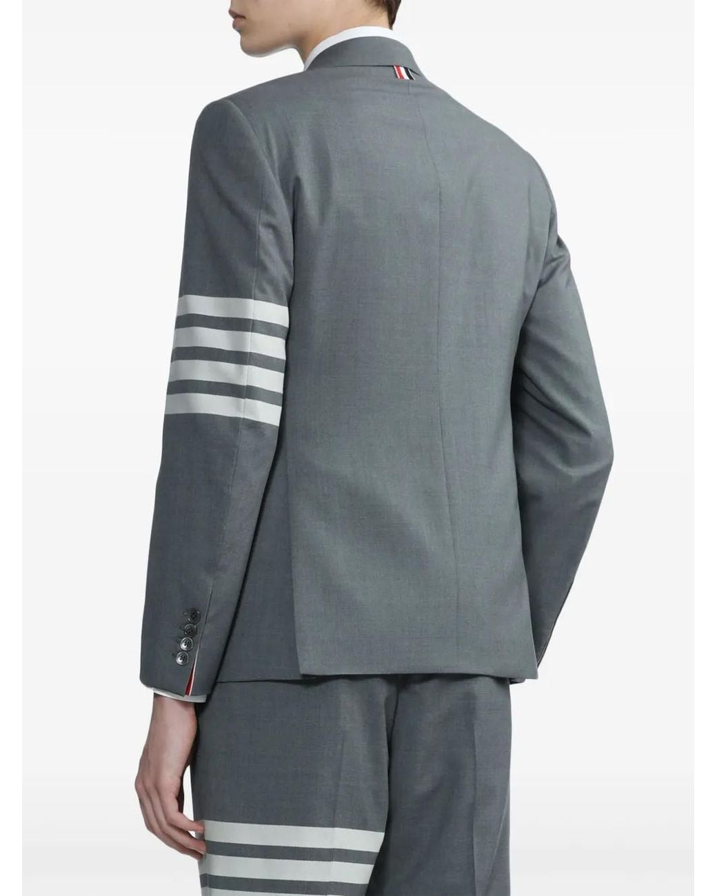 Thom Browne Gray 4-bar Wool Single-breasted Jacket for men