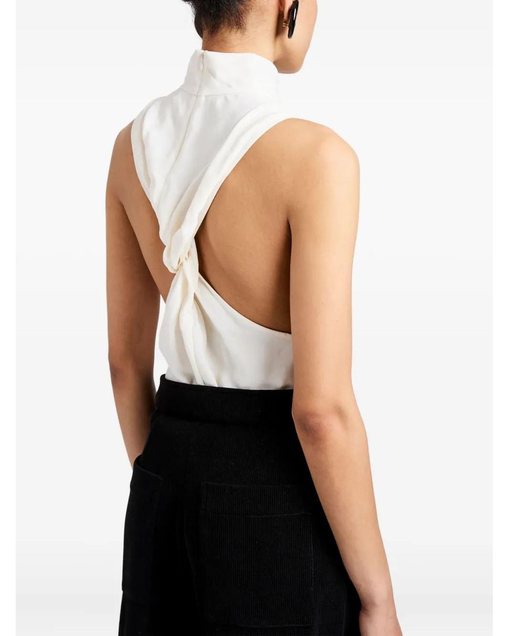 Proenza Schouler White Taryn Jacquard Twisted Top