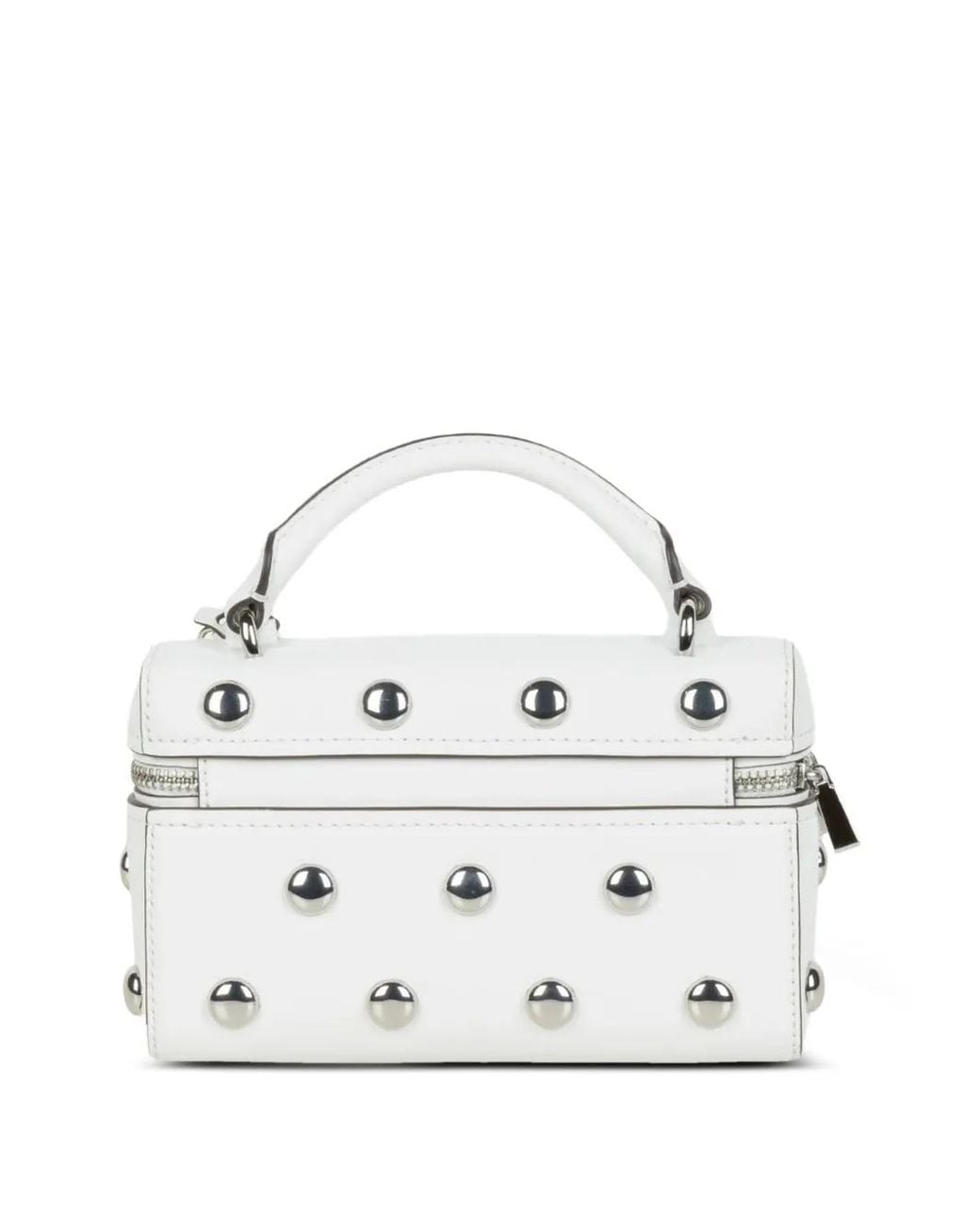Michael Kors White Studded Top-Handle Tote Bag
