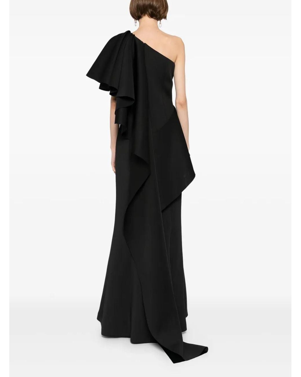 Saiid Kobeisy Black Ruffled Dress