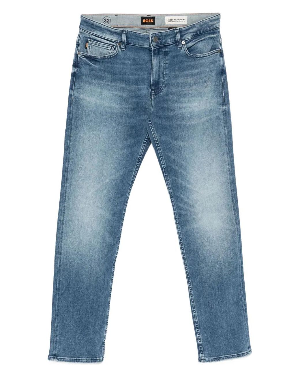 Boss Blue Faded Denim Jeans for men