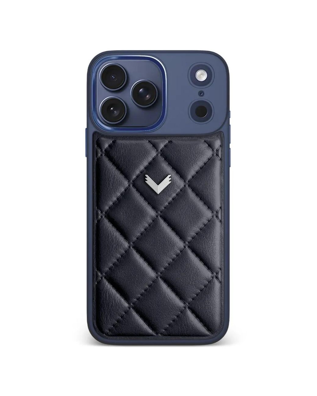 Velante Blue Coque D'Iphone 17 Pro Max En Cuir Matelassé