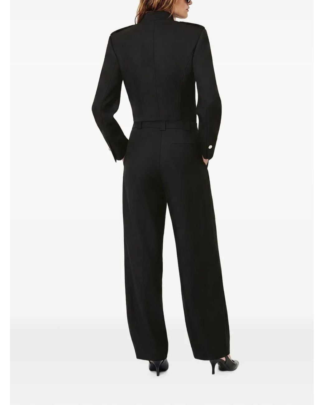 Nicholas Blue Asymmetric Wrap-Front Trousers