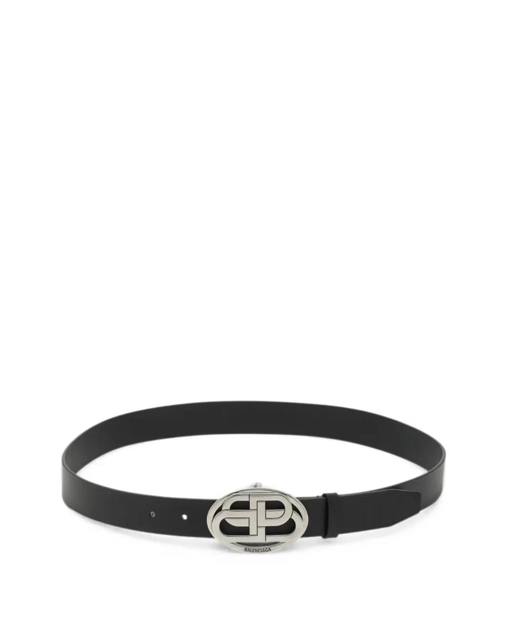 Balenciaga Black Oval Bb Belt for men